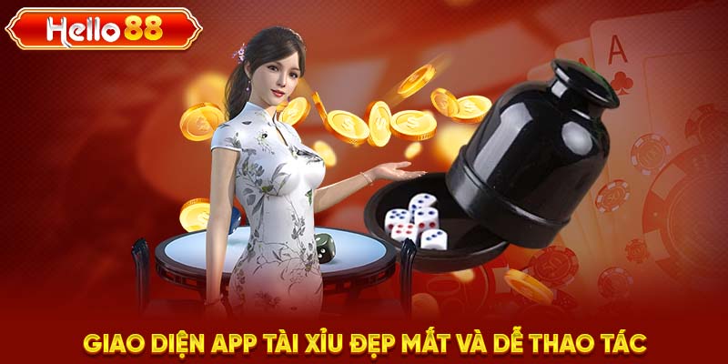 Giao diện app tài xỉu đẹp mắt và dễ thao tác